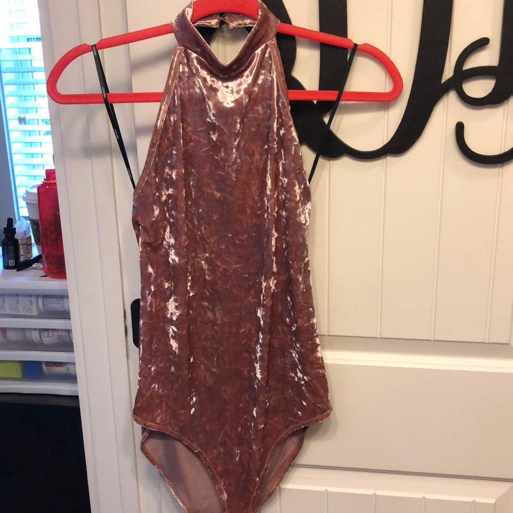 Velvet body suit